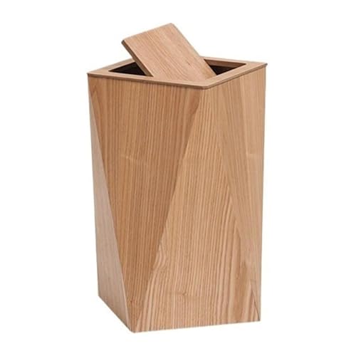 Poubelle en bois design losange idéale pour salon chambre cuisine et salle de bain