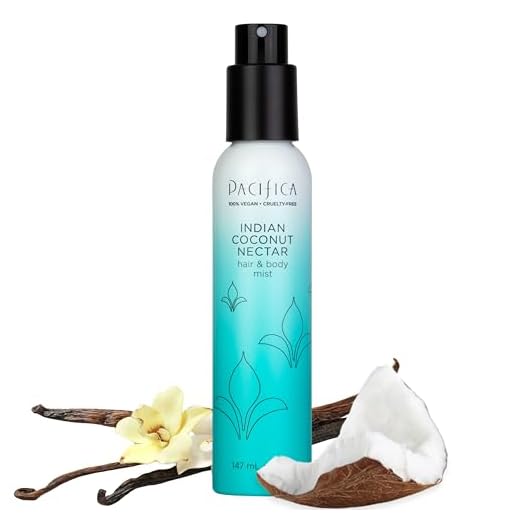 Pacifica Indian Coconut Nectar Hair Mist Perfume & Full Body Spray for Women - Body Mist Fragrance w/Tiare, Sugar, Vanilla, Almond & Amber Clean Beauty Alcohol-Free, Vegan & Cruelty-Free, 5 Oz