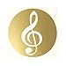 mugesh Aufkleber Violinschlüssel/Notenschlüssel wetterfest 10 cm - Schönes Geschenk für Musiker (Gold)