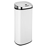 Dihl Rectangle 50L Stainless Steel Auto Sensor Kitchen Waste Dust Bin Automatic Motor White - Image 2