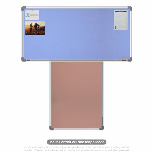 Image of Scholar Art Metis 2x4 Feet Fabric Pin Up Board for Study Table & Kids Room | Vibrant & Versatile Crape Cloth + High Density Soft Board for Pinning Photos, Sticky Notes & Reminders (Purple)