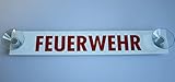 Schild mit 2 Saugnäpfen - Feuerwehr - Gr. ca. 21cm x 4,3cm - 308039/1