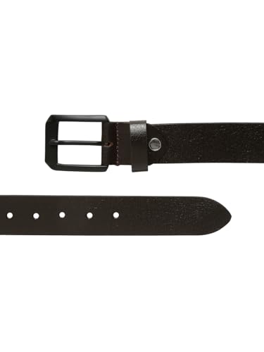 Image of TEAKWOOD LEATHERS Men's Casual Leather Belt, 6 Holes, Classic Buckle Lock Belts for Men | T BT EC 1