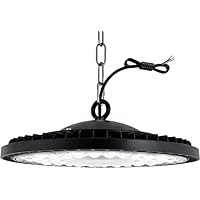 Jefedana 300W UFO LED Lámpara Alta Bahía, campana led industrial,30000LM Super brillante Naves Industriales LED IP65 impermeable 6500K Industrial LED Iluminación Comercial para Garaje Fábrica Taller