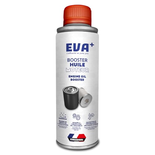 Traitement Céramique Booster Huile Moteur 300mL - EVA+ EVAAD004 | Additif Anti-Friction & Anti-Usure | Réduit Consommation & Bruit Moteur | Type Ceratec | Traite jusqu’à 5L d’Huile