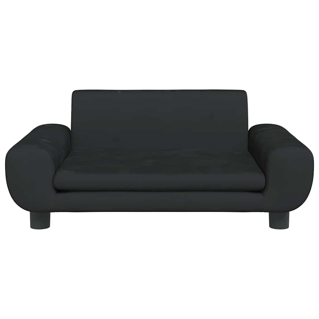 Cuccia per cani in velluto nero, 70 x 45 x 33 cm, con morbida schiuma, rivestimento antiscivolo, cuscino lavabile, delicato sulle articolazioni, per cuccioli, animali domestici, uso