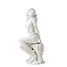 WCPJYZQ Donna Scultura in Resina Statua della Dea Sexy Capelli Lunghi Bellezza Arte Figurine Artigianato Ornamento Decor per Home Office Soggiorno Scaffali Tavolo,Bianco