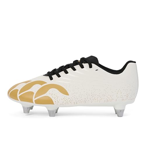 Best Rugby Boots for Beginners: Top Picks for Newcomers 11 Canterbury Junior Unisex Stamped Ground Break Team Soft Ground Rugby Boots White, White, 8 us