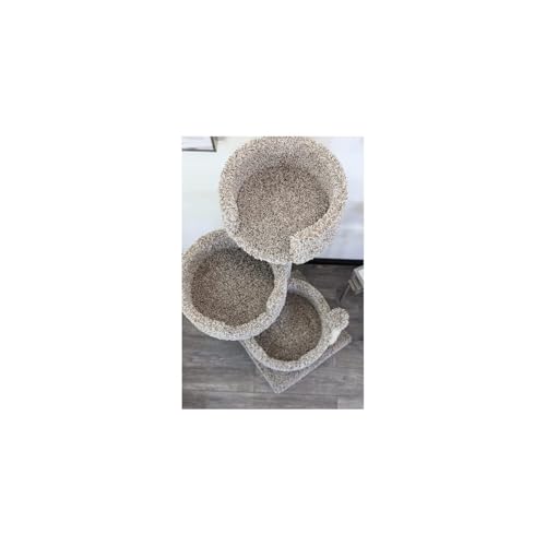 Árbol para gatos HomeStock de madera sólida y alfombra 50 pulg alto miniatura 3
