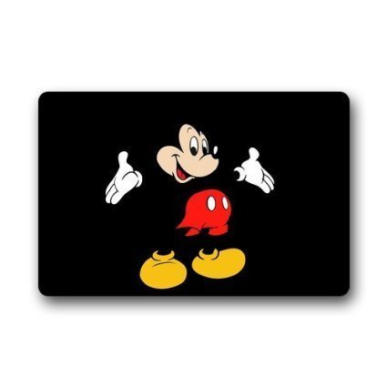 good quality Custom Disney Cartoon Mickey Mouse Machine Washable Top Fabric & Non-Slip Rubber Backing Indoor Outdoor Home Office Bathroom Welcome Doormat 23.6