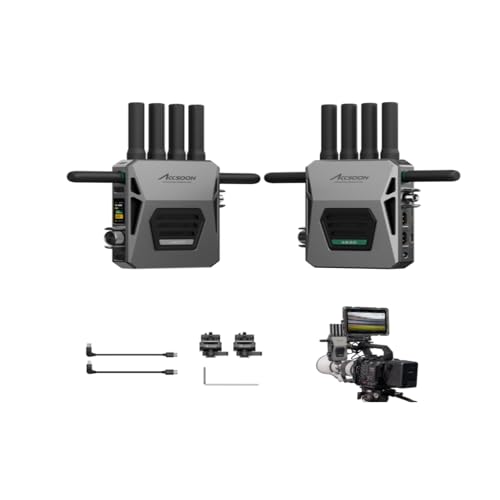 Image of Accsoon CineView Master 4K Wireless HDMI SDI Transmitter&Receiver, 4K60 /1080p60, 2.4+5+6GHzTri-Band 8202ft Transmission 25ms Latency, 1 iOS+ 4 Wireless Monitoring,Compatible with M7 Pro Camera Monitor
