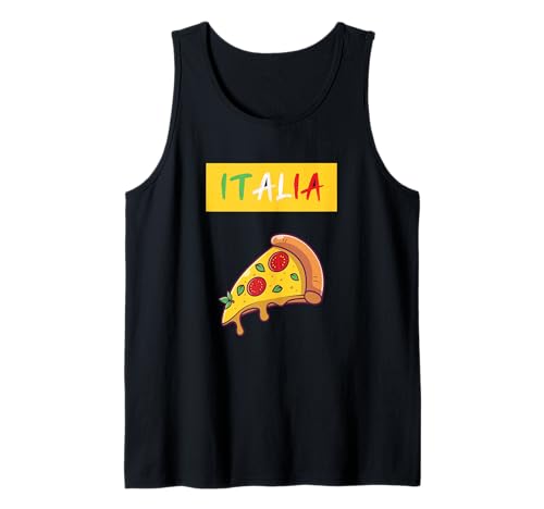 Funny Italia Flag Italy Italian Pizza Gift Tank Top