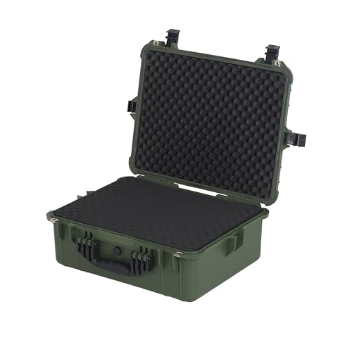 Image of MEIJIA All Weather IP67 Waterproof Hard Camera Case,Hard Protective Case,Hard Case with Customizable Foam,Fit Use of Drones,Camera,Equipments,Pistols(Green,20.62 x16.85x8.11inches)