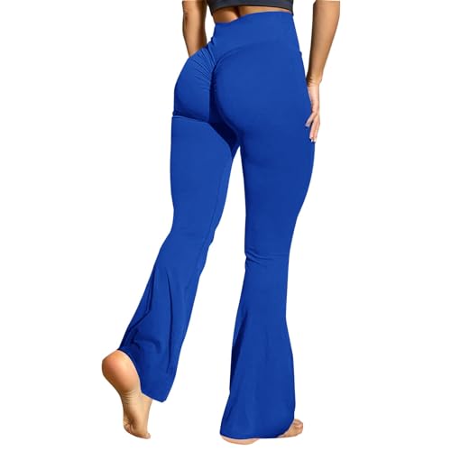 Generico Leggings mujer deportivos gimnasio pantalones chándal mujer sin costuras pantalones pierna ancha leggings cintura alta leggings mate slim fit pantacollant campana bootcut para deporte running