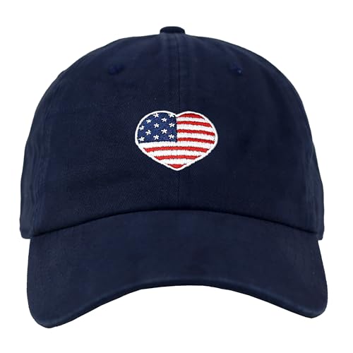 Image of USA Flag & Embroidery Premium 100% Cotton Low Profile Adjustable Baseball Dad Cap
