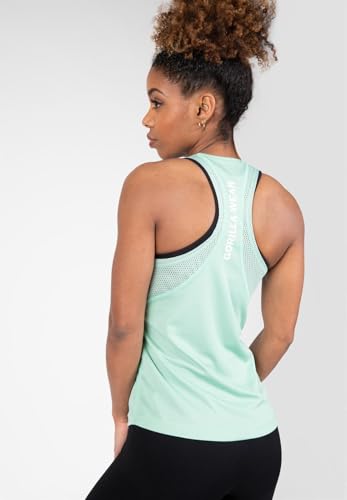 Gorilla Wear - Seattle Tank Top - Grün - Bodybuilding Sport Alltag Freizeit mit Logo Aufdruck leicht und bequem für optimale Bewegung aus Polyester, M Gorilla Wear - Seattle Tank Top - Grün - Bodybuilding Sport Alltag Freizeit mit Logo Aufdruck leicht und bequem für optimale Bewegung aus Polyester, M