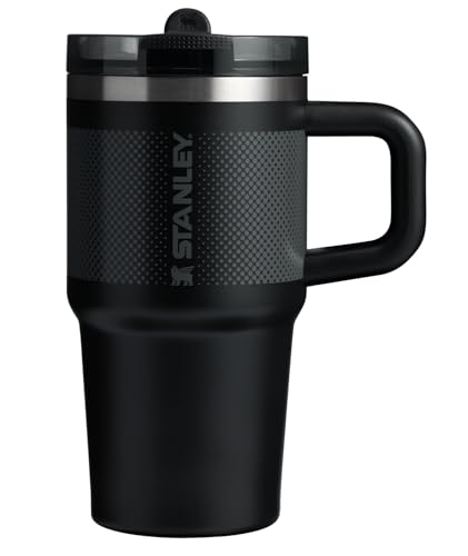 Image of STANLEY Quencher ProTour Flip Straw Tumbler with Leakproof Lid 20 oz | Built-In Straw and Handle | Cup Holder Compatible for Travel | Insulated Stainless Steel Cup | BPA-Free | Black Fade