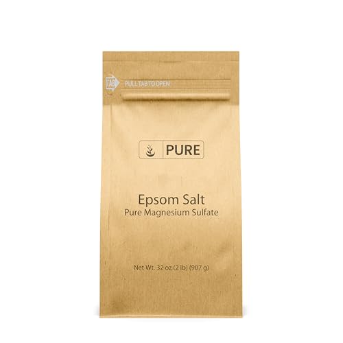Pure Original Ingredients Epsom Salt Pure Magnesium Sulfate Food Grade Soaking Solution (2 Pound)