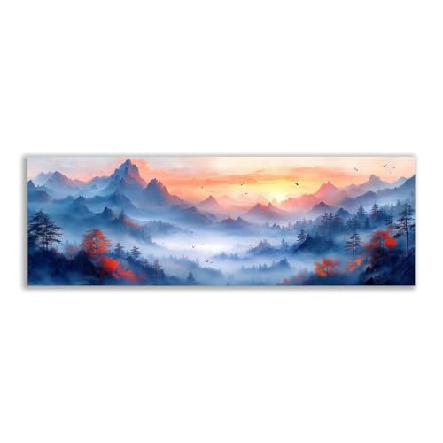 Art sur toile pour transformer un mur vide en espace zen de style chinois