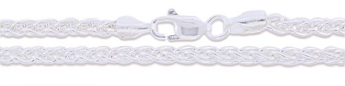 Sterling Silver Wheat Chain 1.5mm 1.9mm 2.6mm 3.4mm 4.4mm 5.1mm 6mm 8mm Solid 925 Italy New Foxtail Spiga Necklace2