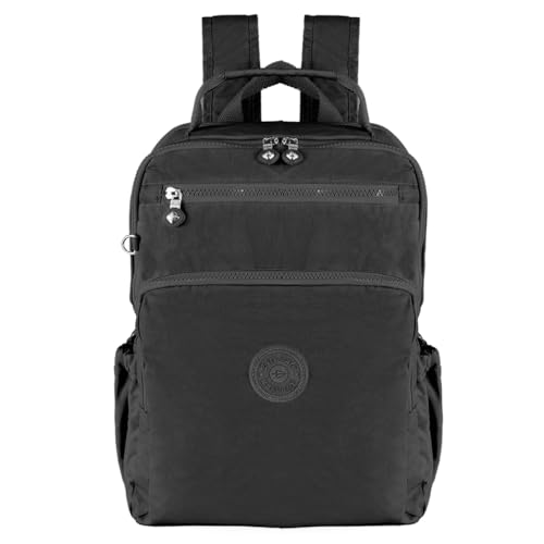 ZURV Medium Size Nylon Waterproof Backpack for Women Men Lightweight Accommodates 14-inch Laptops Suitable for Hiking Outdoors Commuting to Work and Everyday Use