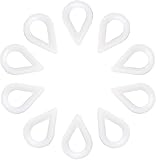 10 Pcs M3 Wire Rope Thimbles, Plastic Nylon Cable Thimbles for 10mm Wire Rope, Heavy Duty Rigging Eyelet for Marine, Industrial Lifting & Outdoor Clotheslines