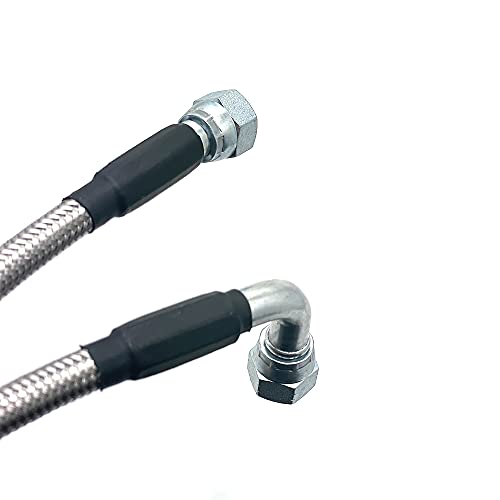 Powerworks Stainless Steel Flexible Braided Transmission Cooler Hoses/Line 52”Length Compatible With Th350 700R4 Th400 #TOP3