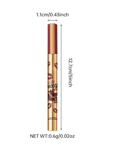 Erinde Wasserfester Lipliner Matte, Waterproof Lip Marker, Long Lasting Lip Pencil, Highly Permanented Lippenkonturenstifte, Natürlicher Smooth Lippenstift