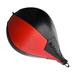 Bolsas de Velocidad para Boxeo, Bolsa de Reflejos, Bolsa de Velocidad de Boxeo, Pelota de Boxeo Colgante de Cuero para Boxeo MMA Muay Thai (Negro y Rojo)