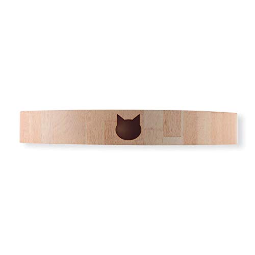 NECOICHI Interactive Track Ball Cat Scratcher, Oak - Image 4
