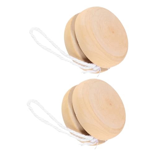 TEHAUX 2 Piezas Yoyo de Madera para Pintar