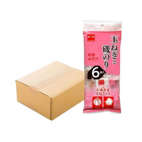 玉ねぎと磯のり インスタント 味噌汁 みそ汁 即席 6食入×24袋 [紅一点][千歳工場製造]