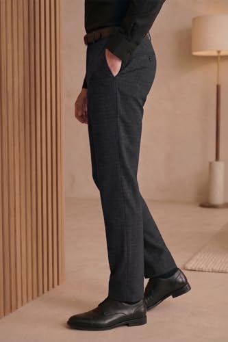Image of Louis Philippe Men's Slim Fit Everyday Smart Wear Comfort Stretch Work Ready Checks Formal Trouser
