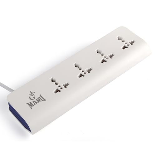 Image of GMARU Extension Board with 4 + 1 with Master Switch | Our Product has Indicator in The Switch Itself | Wire Length 1.5 Meter | Safety Shutter & 4 sockets | Extension Cord for Home Appliances