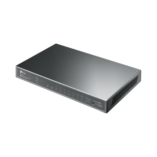 Smart Switch JetStream Gigabit 8 Porte PoE+ con 2 Slot SFP, PoE a 8 porte (53 W) + 2 porte SFP (nuovo)