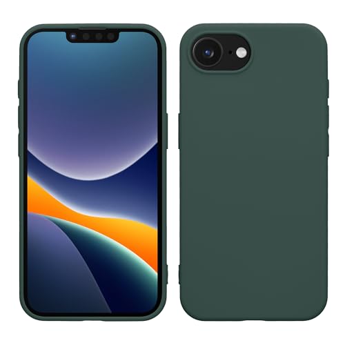 kwmobile Funda para Apple iPhone 16e Carcasa - Ultrafina de TPU y Silicona con Bordes elevados anticaídas - Verde Musgo