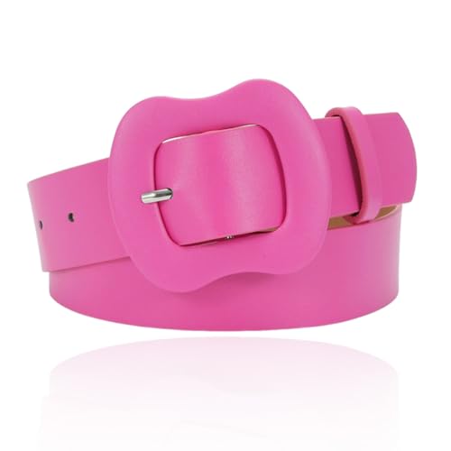 YALLNASL Chunky Thick Belt for Jeans Pants Retro Leather Belts for Women Girls Trendy Cowgirl Belt Y2k Belts Vintage Outfits