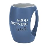 Pavilion Gift Company - Good Morning Uncle 16-ounce Large Stoneware Coffee Cup, Funny Gift Ideas From Niece or Nephew, Uncle Birthday Presents, Blue