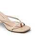 DREAM PAIRS Heels for Women Flip Flops Kitten Low Heels Open Square Toe Thong Heeled Sandals, Fashion Comfort Shoes for Party Casual Slides,Size 7.5,Nude,DWUMFF2503