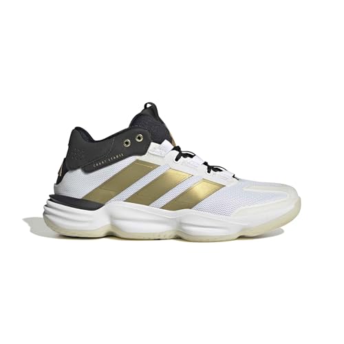 adidas Herren Courtstabil Indoor Performance Shoes, FTWR White/Gold met./core Black, 46 2/3 EU – Ansicht 2