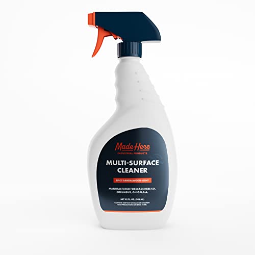 Made Here Co. Multi-Surface Cleaner - Powerful, Safe, And Eco-Friendly Spicy Sandalwood Scented Formula For Counters, Walls, Ceramic, Glass, Plastic, And Most Metals #TOP1