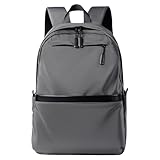 Mochila escolar ligera e impermeable con compartimento para laptop de 15 pulgadas para adolescentes, niñas, niños, universidad, trabajo y viajes, gris, M