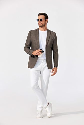 COOFANDY Mens Sports Coats Brown Blazer Jacket Casual Two Button Suit Jackets, Brown, XL3