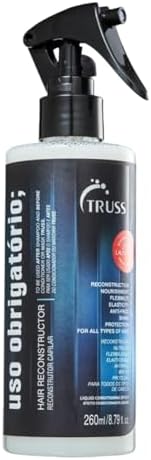 Truss Reconstrutor Uso Obrigatório | Tratamento Capilar com Proteção Térmica, Brilho e Redução de Quebra | 260ml