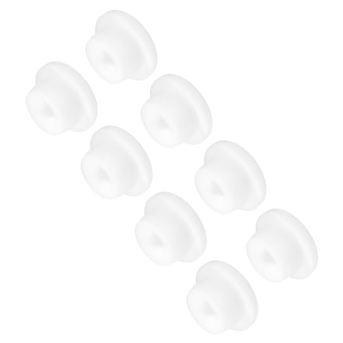 Image of MECCANIXITY 8pcs T-Shaped Silicone Plugs 20mm 13 /16 Inch Dia Snap in Plug Hole Seal Cover Round Rubber Stopper for Kitchen Rubber Bulkheads Waterproof Sealing Plugs White