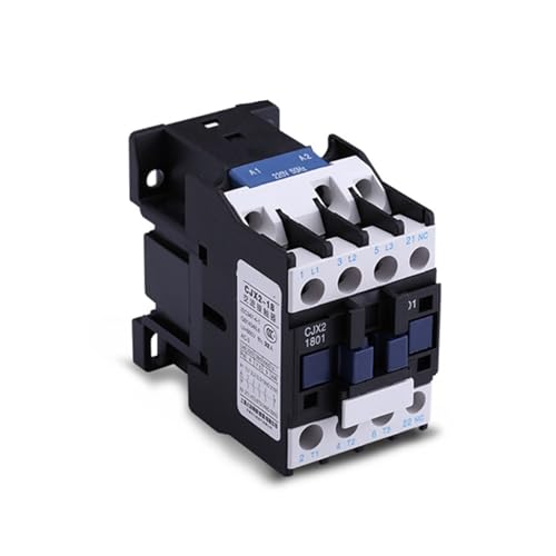 Contactor CJX2-1801 18A NC trifásico con bobina de 380V para montaje sobre carril DIN