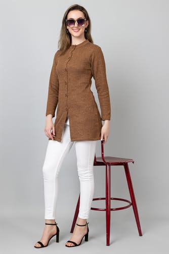 Image of HIFZAA Womens Woolen Long Cardigan Sweater for Women Winter wear for Ladies M to 4XL