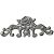 Ekena Millwork ONL13X05X01NA 13 3/4-Inch W X 5 1/2-Inch H X 1-Inch P Nadia Decorative Rose Center with Scrolls Onlay