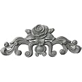 Ekena Millwork ONL13X05X01NA 13 3/4-Inch W X 5 1/2-Inch H X 1-Inch P Nadia Decorative Rose Center with Scrolls Onlay