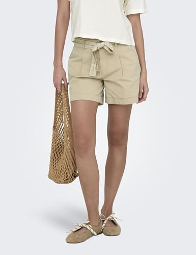 Chino short Only Onlazelea MW Belt bermuda fluide léger été